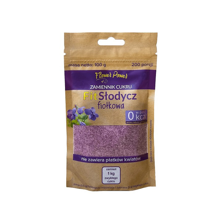 Fit Słodycz Fiołkowa - Naturalny Zamiennik Cukru 100 g - Flower Power 
