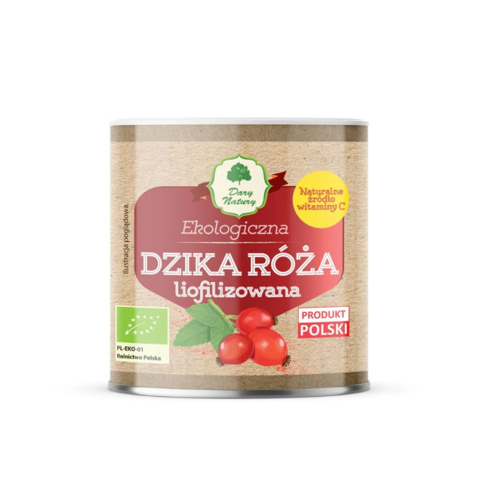 Dzika Róża w Proszku Liofilizowana BIO 70 g - Dary Natury - Ekochatka