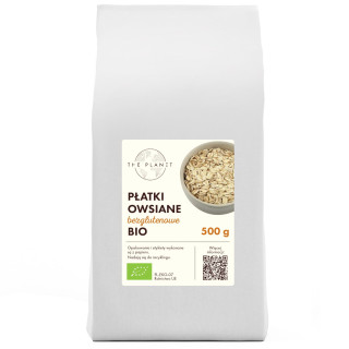 Płatki Owsiane Bezglutenowe BIO 500 g - The Planet - Ekochatka