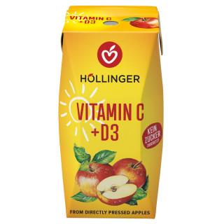 Nektar Jabłkowy z Witaminą C i D bez Dodatku Cukrów 200 ml - Hollinger