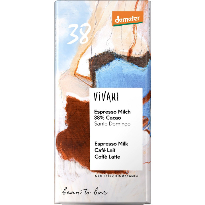 Czekolada Mleczna Espresso Demeter BIO 90 g - Vivani - Ekochatka