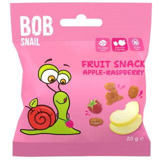 Żelki Jabłko-Malina Bezglutenowe bez Żelatyny 20 g - Bob Snail - Ekoch