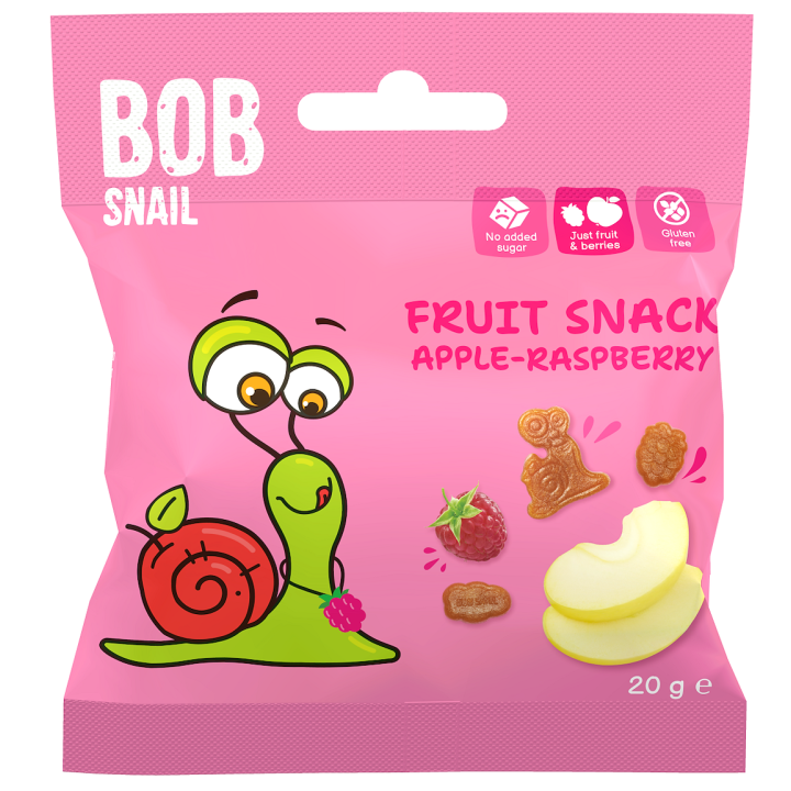 Żelki Jabłko-Malina Bezglutenowe bez Żelatyny 20 g - Bob Snail - Ekoch