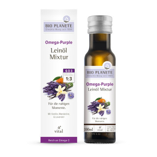 Omega Purple - Mieszanka z Olejem Lnianym, Mandarynką i Lawendą BIO 10
