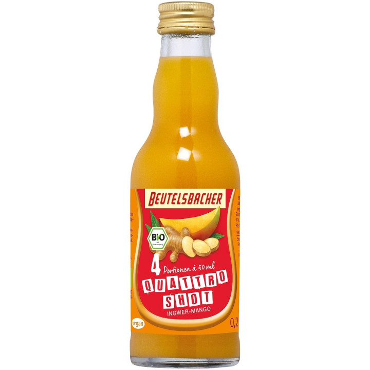 Shot na Odporność Jabłko Mango Imbir Kurkuma BIO 200 ml - Beutelsbache