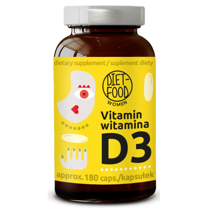 Witamina D3 2000 j.m. 180 Kapsułek - Diet-Food - Ekochatka