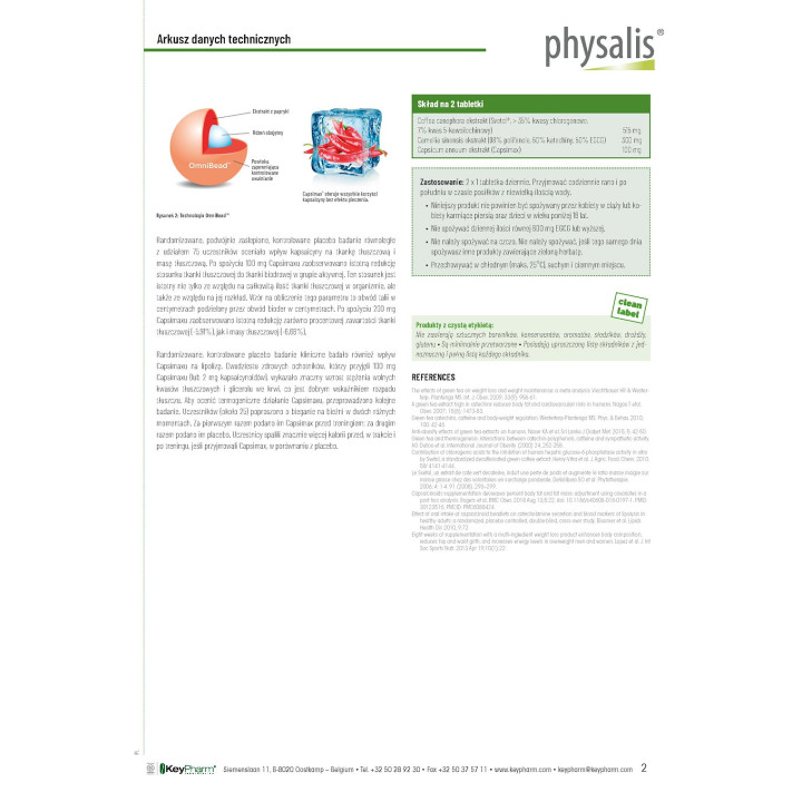 Tabletki na Spalanie Tłuszczu Fat Burner 30 szt. - Physalis - Ekochatk