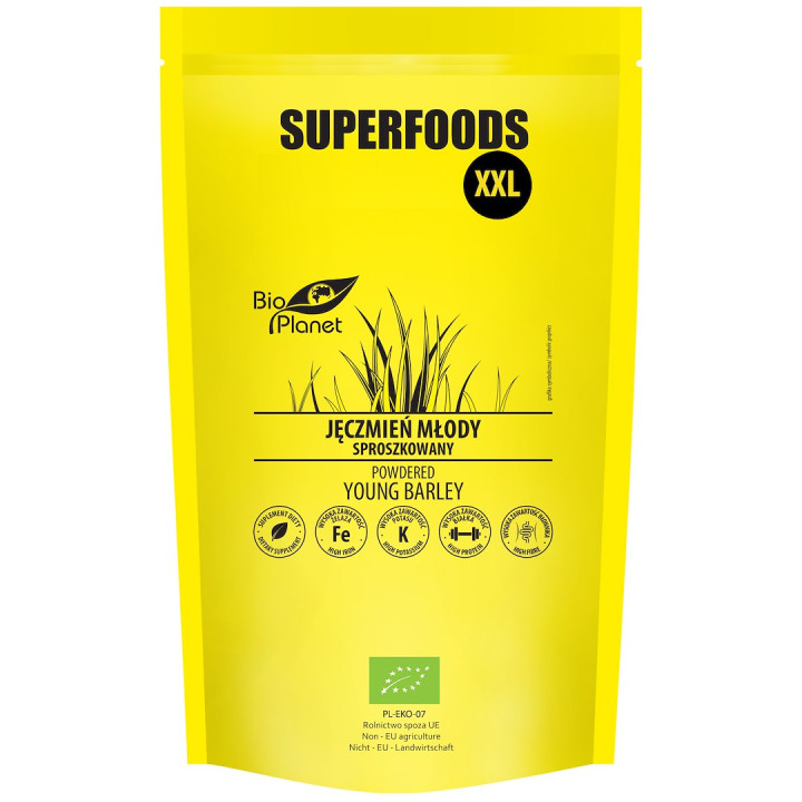 Młody Jęczmień Sproszkowany BIO 400 g - Bio Planet - Ekochatka