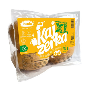 Bulki Kajzerki XL Bezglutenowe 4 szt. 240 g - Incola - Ekochatka