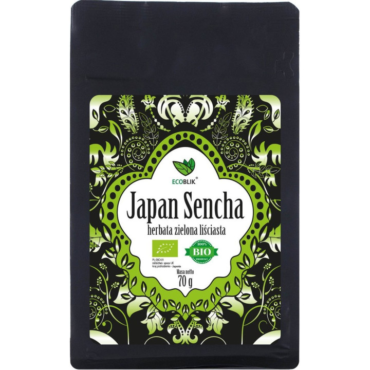 Herbata Zielona Sencha Japonska Lisciasta BIO 70 g - Ecoblik - Ekochat