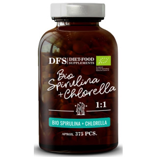Chlorella + Spirulina BIO 375 Tabletek - Diet-Food - Ekochatka