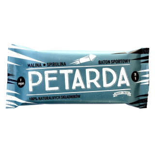 Baton Bakaliowy z Malinami i Spiruliną Petarda Bezglutenowy 70 g - Zmi