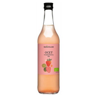 Ocet Truskawkowy Niefiltrowany BIO 500 ml - Delikatna - Ekochatka