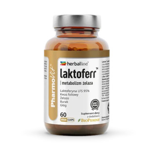 Kapsułki na Metabolizm Żelaza z Laktoferyną Bezglutenowe 60 szt. - Pha