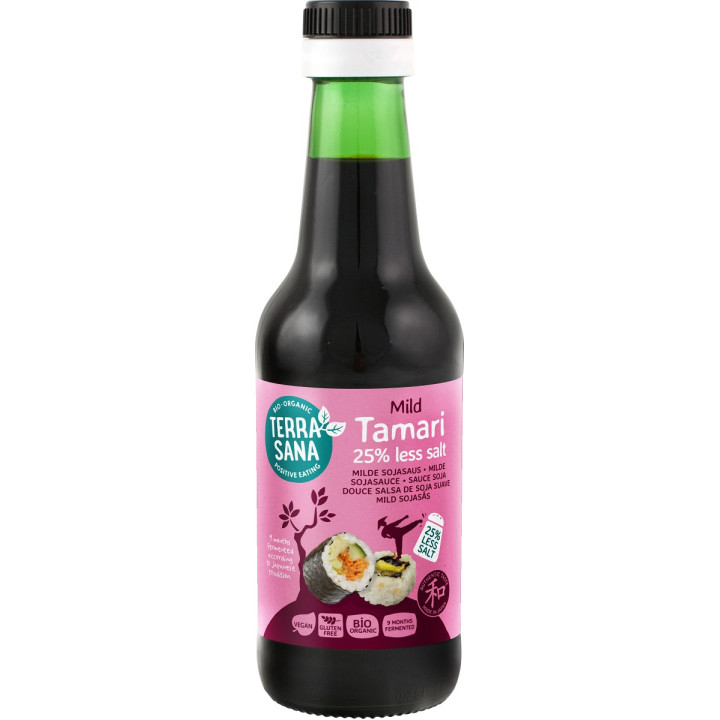Sos Sojowy Tamari Łagodny 25% Mniej Soli Bezglutenowy BIO 250 ml - Ter