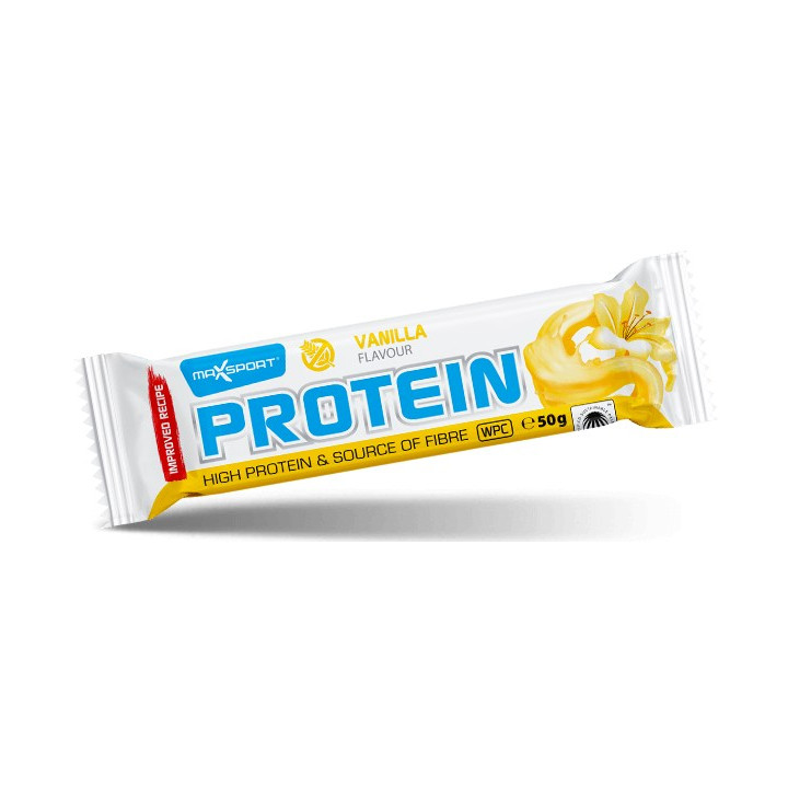 Baton Proteinowy Waniliowy w Polewie Białej Bezglutenowy 50 g - Maxspo