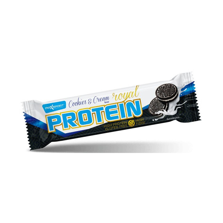 Baton Proteinowy Ciasteczkowy w Białej Polewie Bezglutenowy 60 g - Max