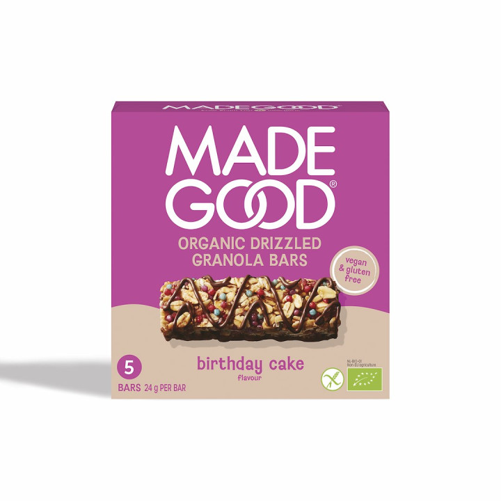 Batoniki Granola Crunchy Tort Urodzinowy Bezglutenowe BIO 5 x 24 g - M