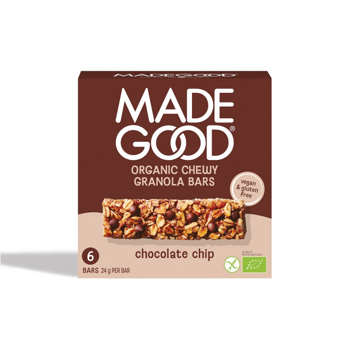 Batoniki Granola Crunchy z Czekoladą Bezglutenowe BIO 144 g - Madegood