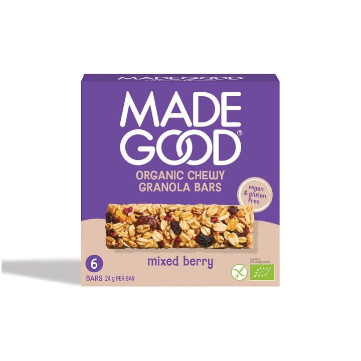 Batoniki Granola Crunchy z Czerwonymi Owocami Bezglutenowe BIO 144 g -