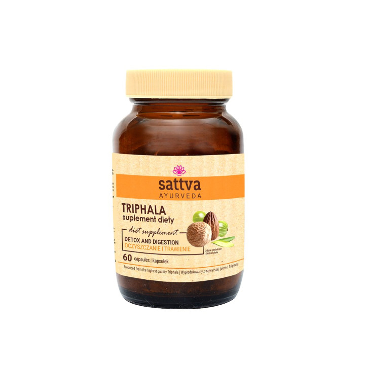Triphala Ekstrakt 450 mg 60 Kapsułek - Sattva - Ekochatka