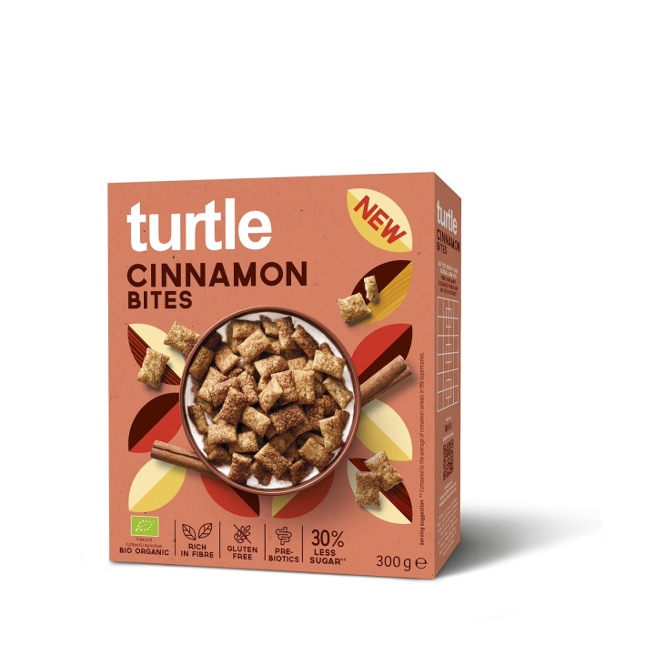 Poduszki Zbożowe Cynamonowe Bezglutenowe BIO 300 g - Turtle - Ekochatk