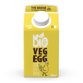 Roślinny Zamiennik Jaj w Płynie Bezglutenowy BIO 500 g - The Bridge - 