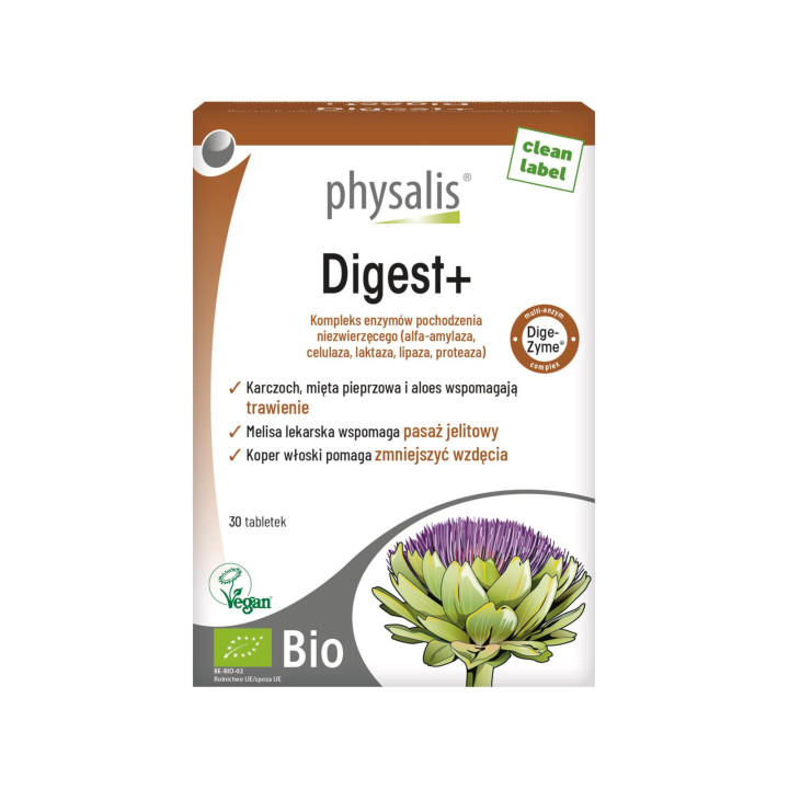Wsparcie Trawienia Digest+ BIO 30 Tabletek - Physalis - Ekochatka