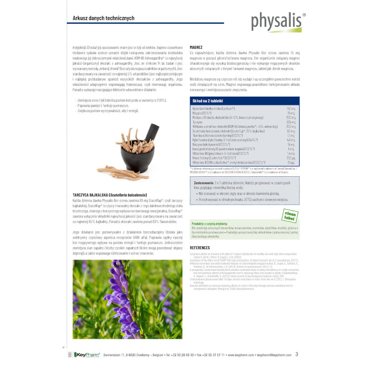 Redukcja Stresu No Stress 30 Tabletek - Physalis - Ekochatka