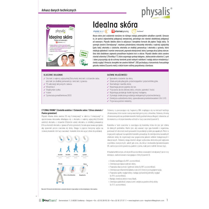 Tabletki na Piękną Skórę Perfect Skin 30 szt. - Physalis - Ekochatka