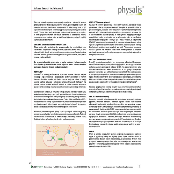 Tabletki na Kontrolę Glukozy 30 szt. - Physalis - Ekochatka