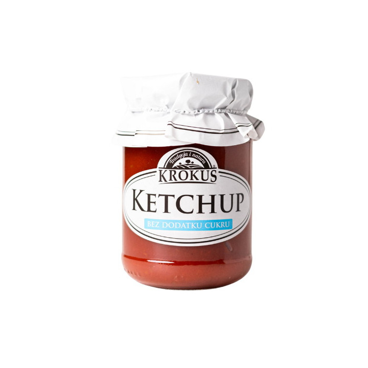 Ketchup bez Dodatku Cukrów Bezglutenowy 180 g - Krokus - Ekochatka