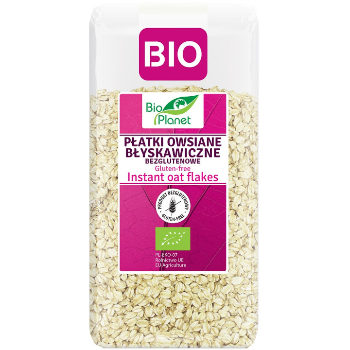 Płatki Owsiane Błyskawiczne Bezglutenowe BIO 300 g - Bio Planet - Ekoc