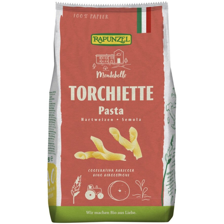 Makaron Torchiette z Pszenicy Durum BIO 500 g - Rapunzel - Ekochatka