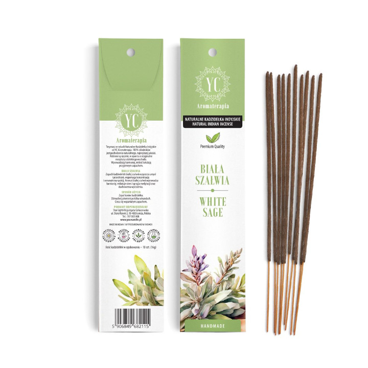 Kadzidełka Indyjskie Biała Szałwia 10 szt. 16 g - Your Candle - Ekocha