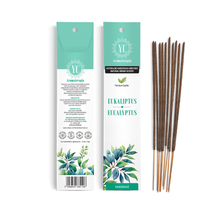 Kadzidełka Indyjskie Eukaliptus 10 szt. 16 g - Your Candle - Ekochatka