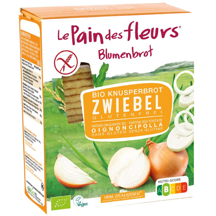 Pieczywo Chrupkie Cebulowe Bezglutenowe BIO 150 g - Le Pain Des Fleurs