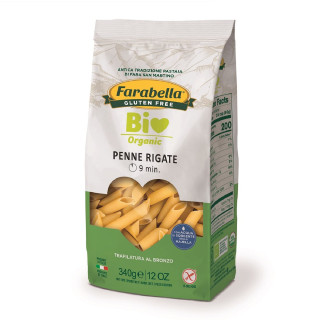 Makaron Kukurydziano-Ryżowy Penne Rigate Bezglutenowy BIO 340 g - Fara