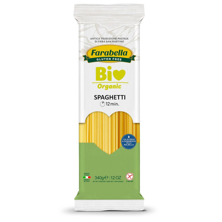 Makaron Kukurydziano-Ryżowy Spaghetti Bezglutenowy BIO 340 g - Farabel