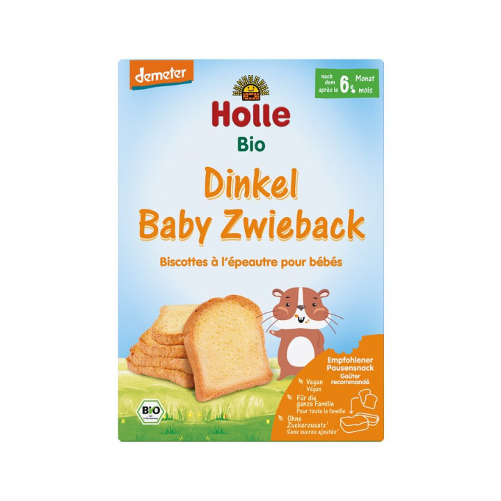 Sucharki Orkiszowe dla Niemowląt BIO 200 g - Holle - Ekochatka