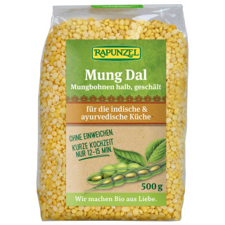 Fasola Mung Obrana Połówki na Dal BIO 500 g - Rapunzel - Ekochatka