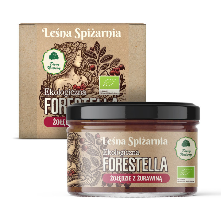 Pasta Żołędziowa z Żurawiną Forestella BIO 200 g - Dary Natury - Ekoch