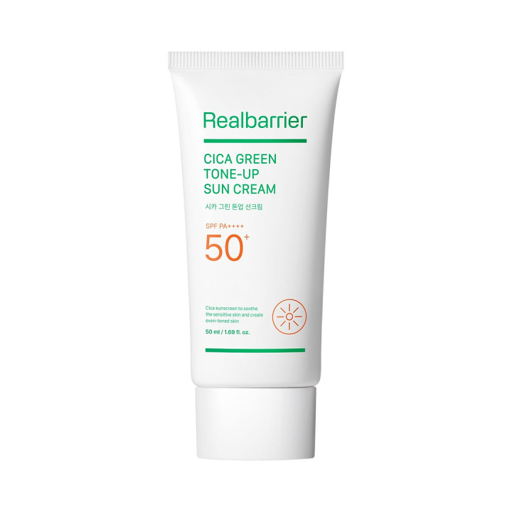 Krem Przeciwsłoneczny Tonizujący SPF 50 Cica Green 50 ml - Real Barrie