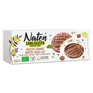 Ciastka z Nasionami w Czekoladzie Mlecznej Bezglutenowe BIO 150 g - Na