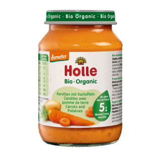 Obiadek Marchew-Ziemniak Bezglutenowy od 5 Miesiąca BIO 190 g - Holle 