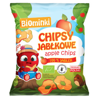Chipsy Jabłkowe Suszone Bezglutenowe BIO 40 g - Biominki - Ekochatka