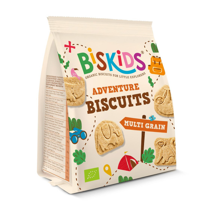 Ciasteczka Wielozbożowe Zwierzątka BIO 100 g - Biskids - Ekochatka