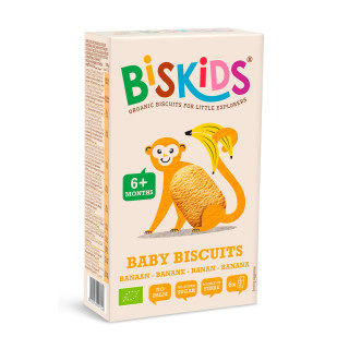 Ciasteczka Bananowe dla Niemowląt od 6 Miesiąca BIO 120 g - Biskids - 