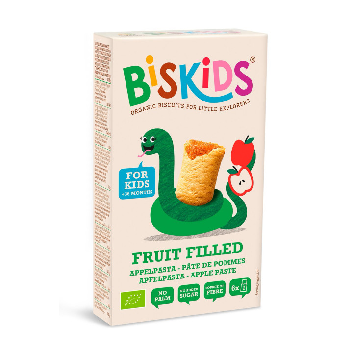 Ciasteczka z Nadzieniem Jabłkowym dla Dzieci od 3 Roku BIO 120 g - Bis