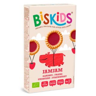 Ciasteczka z Nadzieniem Truskawkowym Margaretki BIO 100 g - Biskids - 